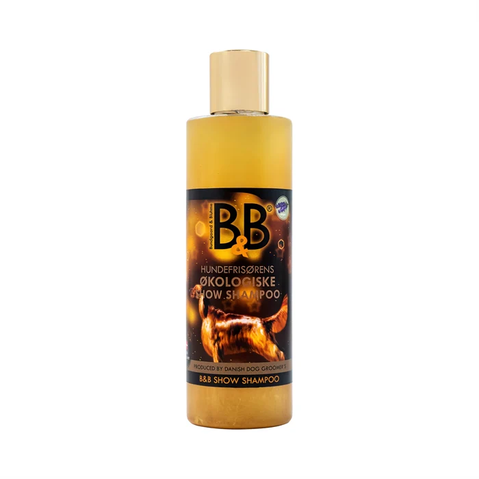B&B økologisk Showshampoo med guld Mica- giver pelsen et ekstra løft - Image 3