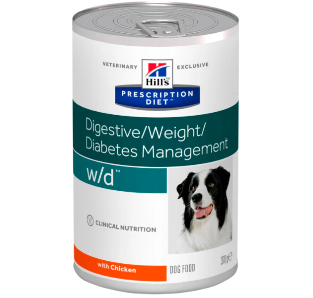 Hill's PRESCRIPTION DIET w/d Diabetes Care vådfoder til hunde med kylling 370g dåser - Image 9