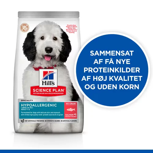 Hill's Science Plan - Canine Adult Hypoallergenic med laks til store hunde 12kg - Image 3