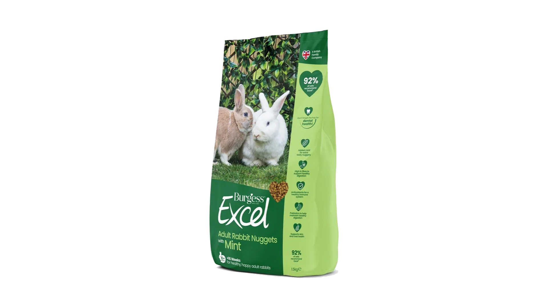 Burgess Excel Adult Kaninpiller med Mynte – Høj i fibre & god smag - Image 4