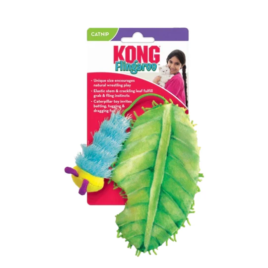Kattelegetøj, Kong catarpillar, med elastik, så den flyver :) - Image 3