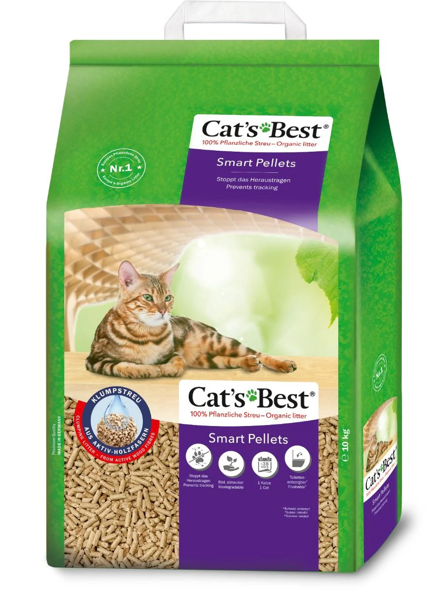 Træpiller smart klumpende, bundlag til Cats Best Smart Pellets kattegrus - Image 2