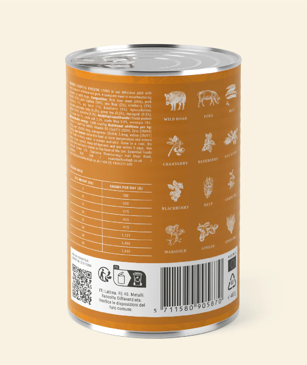 Vådfoder fra Essential til Hunde - Kingdom (Vildsvin & Svin) - Image 2